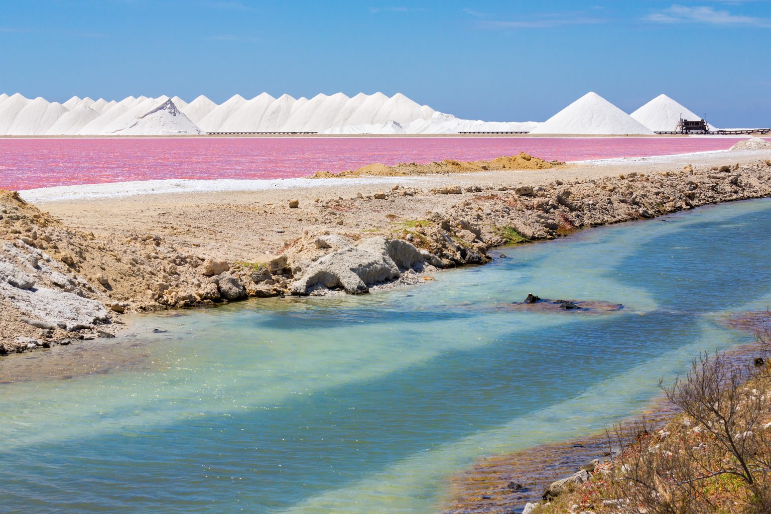 Boone Salt Spring Bonaire salt flats: a unique blend of industry, nature and recreation