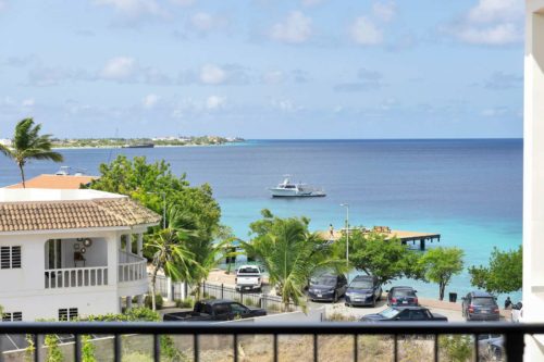 Bonaire Beach Apartments 17 with a refreshing shared pool and spectacular sea views
