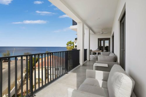 Bonaire Beach Apartments 10 with a refreshing shared pool and spectacular sea views