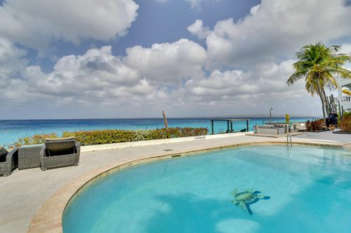 Belmar Oceanfront Apartment 14 with direct oceanfront views excellent Wi-Fi and a spectacular panorama of Klein Bonaire